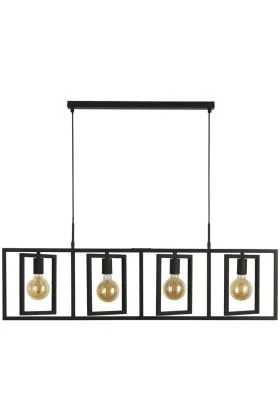Searchlight Plaza 23203-4BK zwarte hanglamp