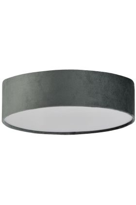 Searchlight Drum 23298-2GY grijs fluwelen plafonniere