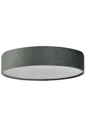 Searchlight Drum 23298-3GY grijs fluwelen plafonniere