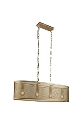 Searchlight Fishnet 2484-4GO goud kleurige hanglamp