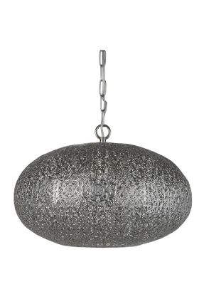 Searchlight Fretwork 2672SS zilver lasercut hanglamp