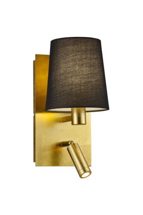 Trio Marriot 271470279 goud kleurig lampje voor naast het bed