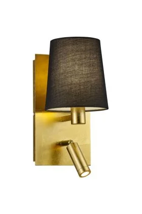 Trio Marriot 271470279 goud kleurig lampje voor naast het bed