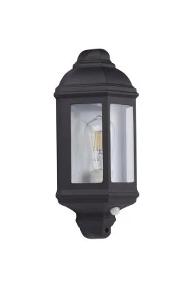 Searchlight Maine 280BK-PIR zwarte buitenlamp met bewegingsmelder