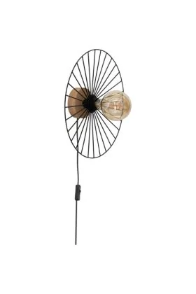 Britop Antonella 289149174 zwarte wandlamp van metaaldraad