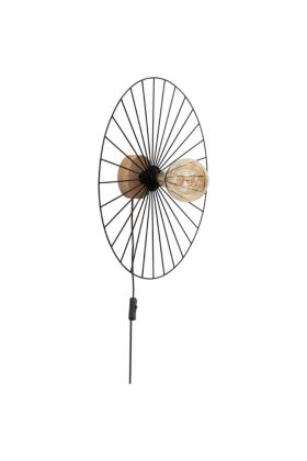 Britop Antonella 289249174 zwarte wandlamp van metaaldraad