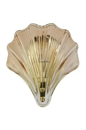 Searchlight Shell 28980SB amber glazen badkamerlamp