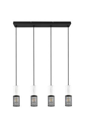 Trio Tosh 304300434 zwart witte hanglamp