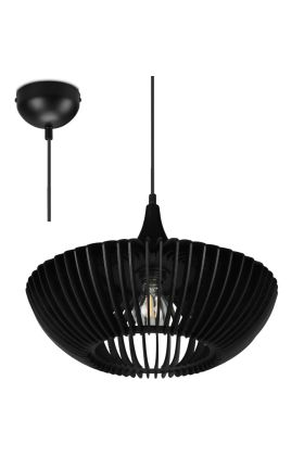 Trio Colino 315900132 zwarte hanglamp van hout