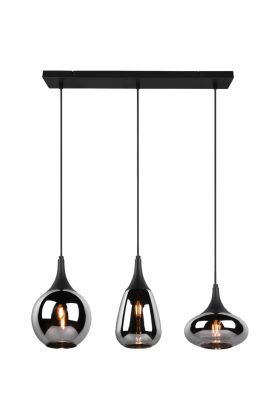 Trio Lumina 317000332 verchroomd glazen hanglamp