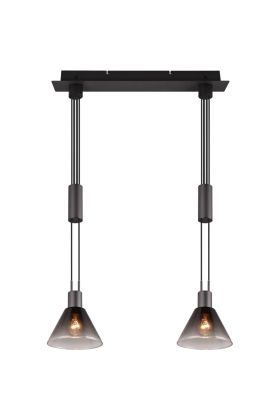 Trio Stanley 319500232 zwarte hanglamp met twee trekpendels