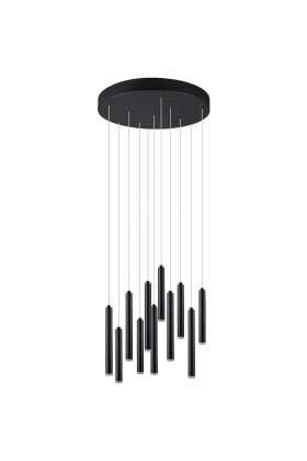 Trio Tubular 321691131 zwarte buizen hanglamp