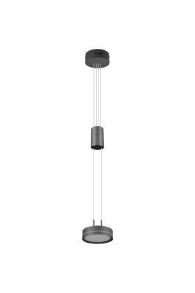 Trio Franklin 326510142 antraciet grijze hanglamp met trekveer