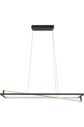 Trio Edge 326810132 Zwart met messing hanglamp