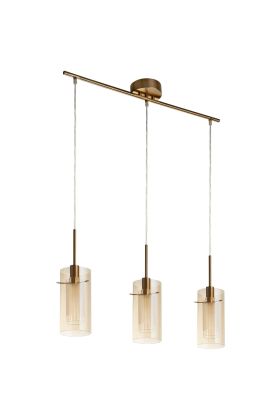 Searchlight Duo 3303-3CP Champagne kleurige hanglamp