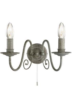 Searchlight Greythorne 3362-2GY grijze wandlamp