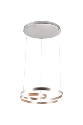 Trio Marnie 344110105 geborsteld aluminium hanglamp