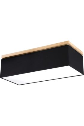 Britop Vertiga 34513474 zwarte plafonniere met eikenhout
