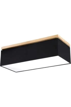 Britop Vertiga 34513474 zwarte plafonniere met eikenhout