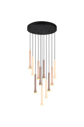 Trio Fiato 352091117 hanglamp met diverse bruin tinten