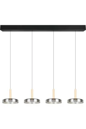 Trio Celeste 354910432 verchroomd glazen hanglamp
