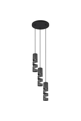 Trio Stream 364030332 mat zwarte hanglamp