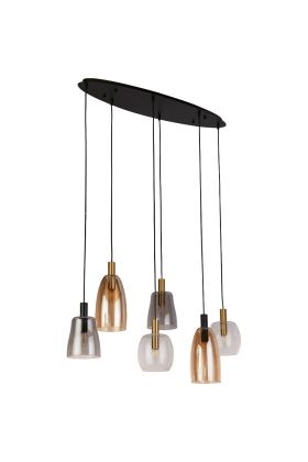 Searchlight Divine 36463-6BK landelijke hanglamp