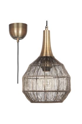 Trio Soraya 365430104 bronzen hanglamp van metaaldraad