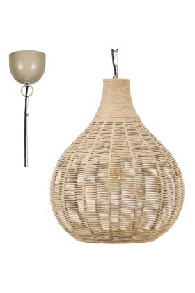 Trio Janne 366790136 jute hanglamp met rotanlook