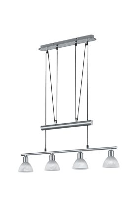 Trio Levisto 371010407 staal kleurige hanglamp
