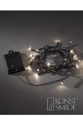 Konstsmide outdoor lichtsnoer 40 warm witte LEDs op batterij 3724-100