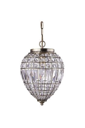 Searchlight Pineapple 3991AB hanglamp met kristalglas