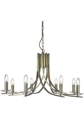 Searchlight Ascona 4168-8AB antiek bronzen kroonluchter