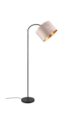 Trio Julieta 419090144 zwarte vloerlamp met fluwelen kap