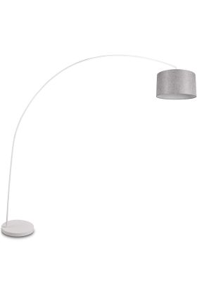 Trio Mansur 419200131 booglamp met grijze kap van texiel