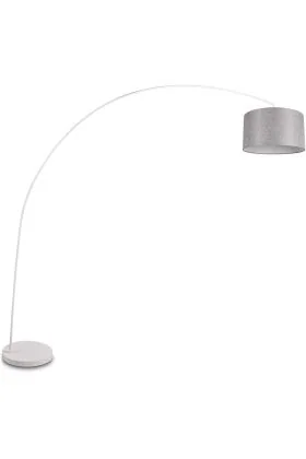 Trio Mansur 419200131 booglamp met grijze kap van texiel