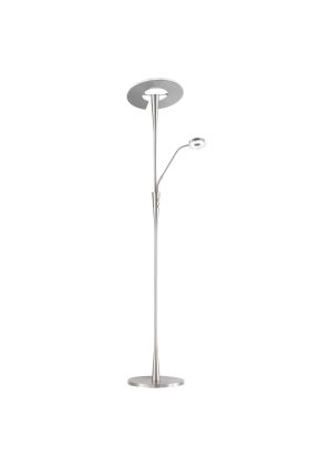 Trio Quebec 422710307 staal kleurige uplighter met leeslamp