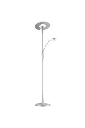 Trio Quebec 422710307 staal kleurige uplighter met leeslamp