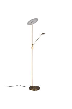 Trio Brantford 425610204 oud bronzen vloerlamp met leeslamp