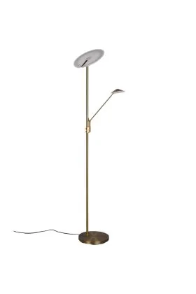 Trio Brantford 425610204 oud bronzen vloerlamp met leeslamp