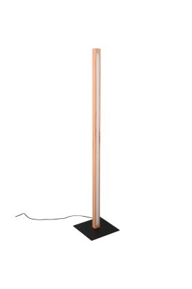 Trio Bellari 426410130 houten vloerlamp met vier stappen dimmer