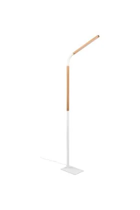 Trio Norris 445210131 wit metaal met houten vloerlamp