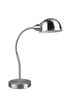 Trio Perry 504900107 mat staal kleurige bureaulamp