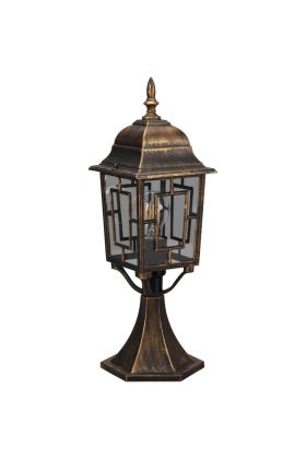 Trio Volturno 505960128 zwart goudkleurige sokkellamp
