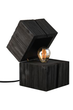 Trio Treasure 514110102 zwart houten tafellamp