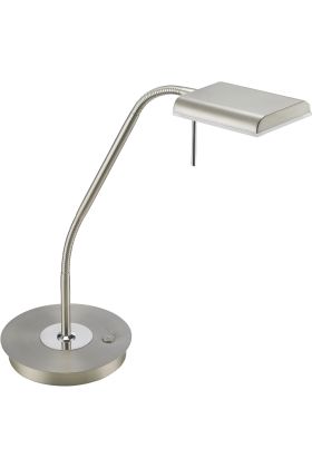 Trio Bergamo 520910107 staal kleurige bureaulamp