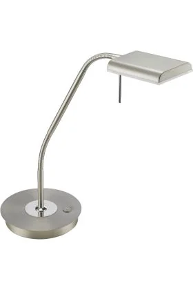 Trio Bergamo 520910107 staal kleurige bureaulamp