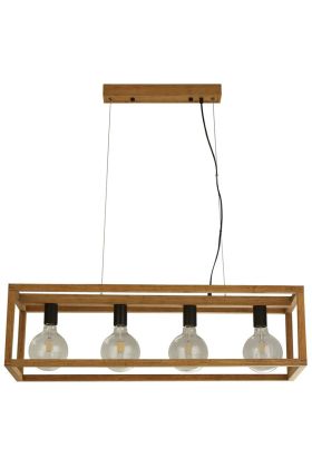 Searchlight Square 54741-4NA houten hanglamp