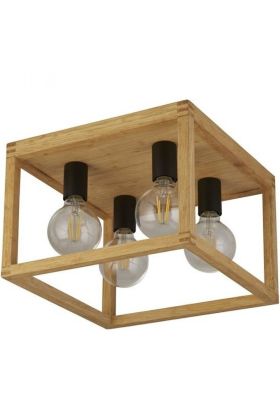Searchlight Square 54742-4NA houten plafondlamp