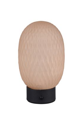 Trio Facette 564210113 amber glazen oplaadbare tafellamp